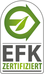 Siegel des EFK-Zertifikates für Nachhaltigkeit